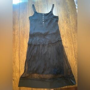Marienbad Black Button Dress Size 8 B8